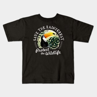 Save the Rainforest Protect the Wildlife – Toucan Kids T-Shirt